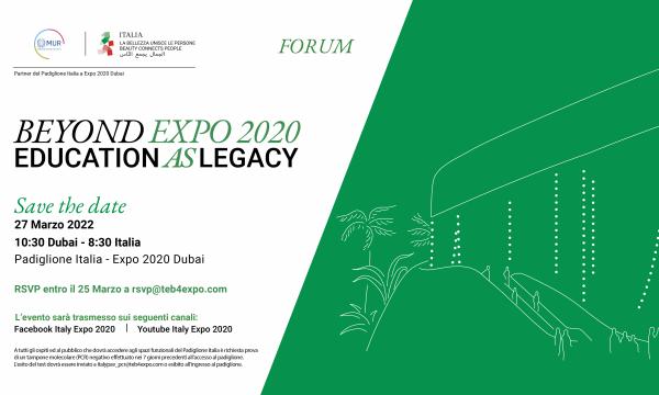 Beyond Expo 2020, Education as Legacy