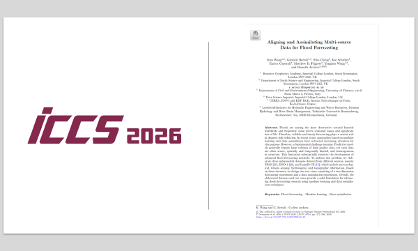 Best Workshop Paper Award at ICCS 2026